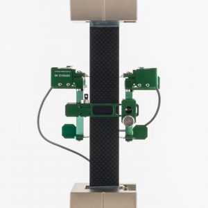 composite tensile specimen with averaging extensometer Model 3442AVG